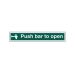 Push bar to open - Sign RPVC (300 x 100mm)