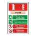 Self-Adhesive PVC Foam Fire Extinguisher Composite Sign - 200x300mm