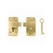 Centurion EB Brassed Wardrobe Lock - 50mm x 25mm