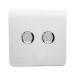 2 Gang Rotary LED Dimmer Light Switch 150W