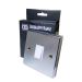 CED Polished Chrome 1 Gang White Switch