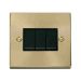 3 Gang Victorian Styled Brass Switch With Black Inserts