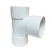 White Plastic T-Shaped Waste Pipe Fitting - 50mm