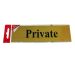 Self-Adhesive Gold Effect - Private - Sign - 200mm x 50mm