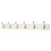 Headbourne Heavy Duty 6 Chrome Hooks On White Wooden Coat Rack