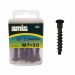 Amig Black Furniture Screw - M7 x 50 - Pack Of 6