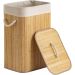 Ashley Collapsible Bamboo Laundry Basket with Lid – Foldable, Spacious & Stylish
