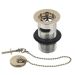 Basin Waste Plug & Chain - Gold Plated