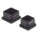 Black Square Ferrules 30mm x 30mm - Pack of 4