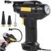 Car Compressor Wheel Inflator Gun – 12V 120W, 150 PSI / 10 BAR with LED & Nozzle Tips