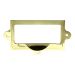 Card / Label Frame With Pull - Polished Brass
