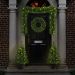 Pre-Lit Christmas Door Decoration Set – Complete 4-Piece Festive Porch Display with Wreath, Garland & Trees