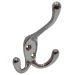 Chrome Plated Die Cast Tri Hook for Wall Mounting Coats, Hats and Accessories 107mm