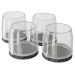 Clear PVC Chair Leg Protectors 16-19mm - 4 Pack I Flexible Ferrules for Tables and Chairs
