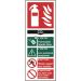 Fire extinguisher composite - CO2 - PVC Sign (75mm x 200mm)