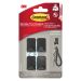 Command Small Metallic Hook Black 17032MB-UKN - Pack of 4