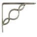 Decorative Steel Shelf Bracket 150x125mm - Silver Grey