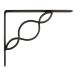 Decorative Steel Shelf Bracket 200x150mm - Black