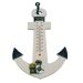 Decorative Wooden Anchor Thermometer - 23x16cm | Nautical Wall Decor