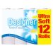 Designer 12pk Toilet roll White