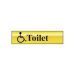 Toilet (with disabled symbol) - Polished Gold Effect (200 x 50mm)