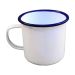 Falcon Enamel White / Blue Mug - 9cm