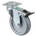 Equipment Castor 100mm with Brake – Heavy-Duty Grey Wheel, 70kg Load Capacity