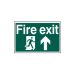 Fire exit running man arrow up - PVC (300 x 200mm)