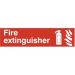 Fire extinguisher - PVC Sign (200mm x 50mm)