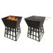 Outdoor Fire Pit with BBQ Grill – 48 x 33cm