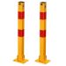 Fold-Down Metal Parking Bollards - 2 pieces