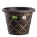 Gardag Rustic Antiqua Round Planter Black & Bronze 35cm