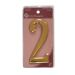 Gold Effect Numeral 2 - 75mm