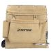 Dekton Leather Double Tool Pouch – Adjustable 5-Pocket Tool Belt for Builders and DIY Professionals