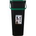 Green Fashion Bin with Handle 38L