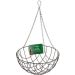 Kingfisher 12 Inch Green Hanging Basket for Garden and Patio Plant Display