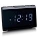 LENCO - FM clock radio with USB player and USB charger - Black