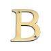75mm (3") Polished Brass Victorian B Door Letter