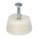 Light Cream Plastic and Steel Nail-On Shelf Studs 14mm with 19mm Nail – Pack of 12
