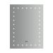 Tema Lismore IP44 Touch LED Mirror With Clock 50cm x 70cm