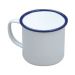 Falcon Enamel White Mug - 9cm