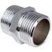 Chrome Hex Nipple - 1/2" X 1/2"