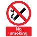 Red PVC Scripted No Smoking Sign - 200mmx300mm