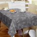 Oilcloth Grey Leaf Pattern - Price per metre