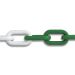 Plastic Chain Green & White 8mm - Price per metre