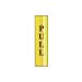 Gold Vertical Reading PULL Sign - 50mmx200mm