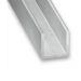 Raw Aluminium U-Shaped Squared Profile - 20mm x 10mm x 2m