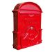 The Brosna Cast Aluminium Post Box - Slim Ruby Red