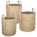 Round Wicker Baskets - Set of 3