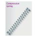 Galvanised Compression Springs Pack of 6 (.8mm x 6.0mm x 60mm)